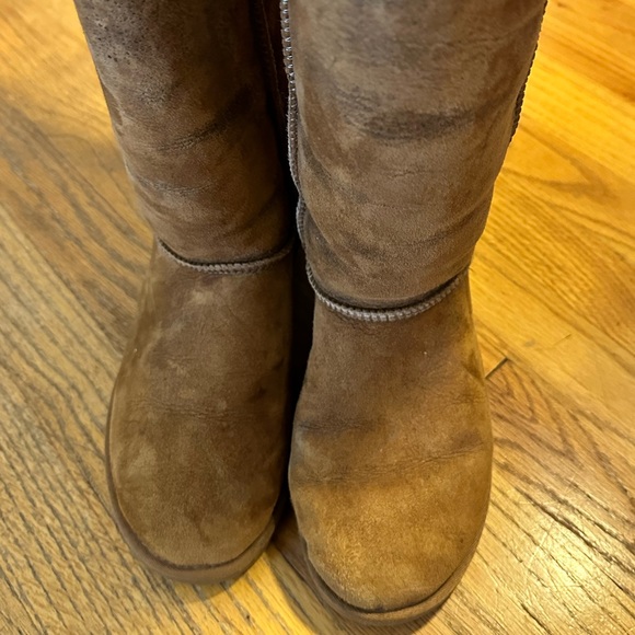 UGG Over The Knee Bailey Button Bomber Boots Chestnut 3172 Size 8 - Picture 6 of 7